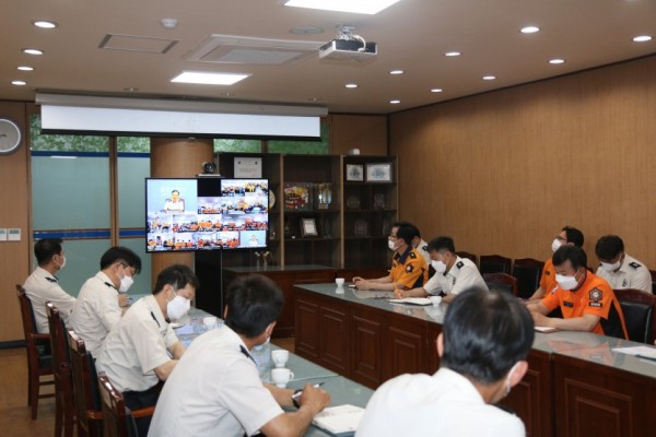 화상회의 시스템을 이용 하여 직장교육중인 용인소방서.JPG