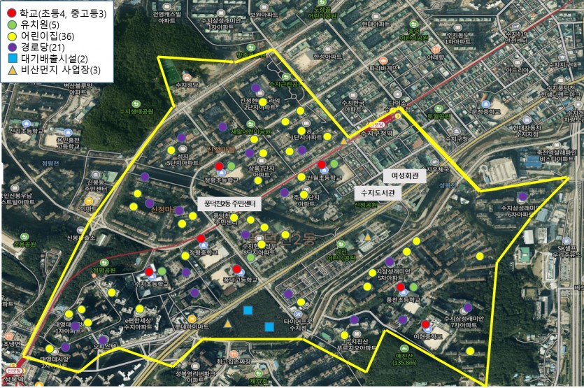 201126_수지구 풍덕천2동 미세먼지 집중관리구역 지정_시설 분포 위치도.jpg